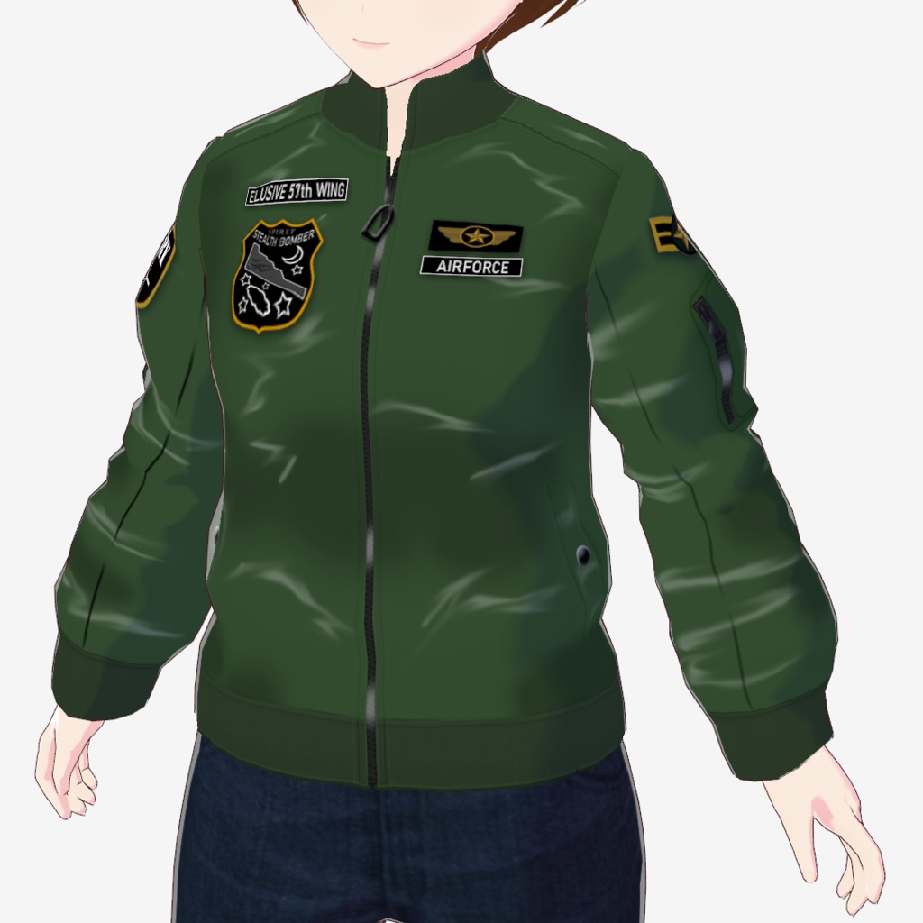 ミリタリーカラーのフライトジャケット image