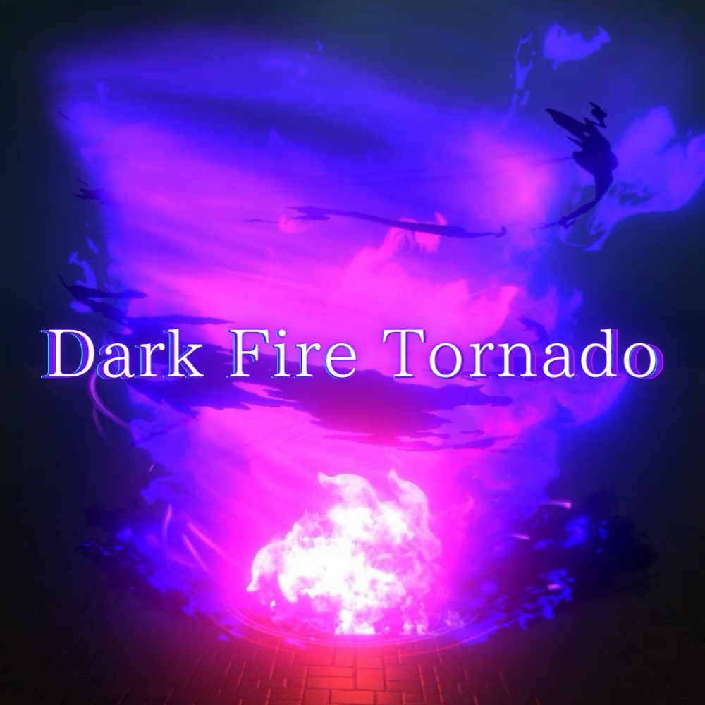 【unity/VRChat Effect】Dark Fire Tornado / 黒炎トルネード image