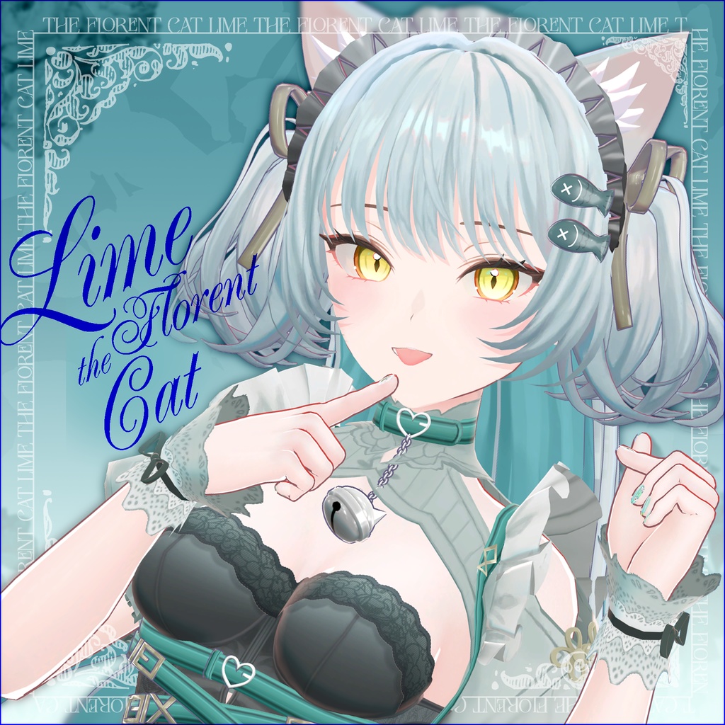 【VRChat向けアバター】白猫のライム・フローレン(Lime Florent the Cat) image