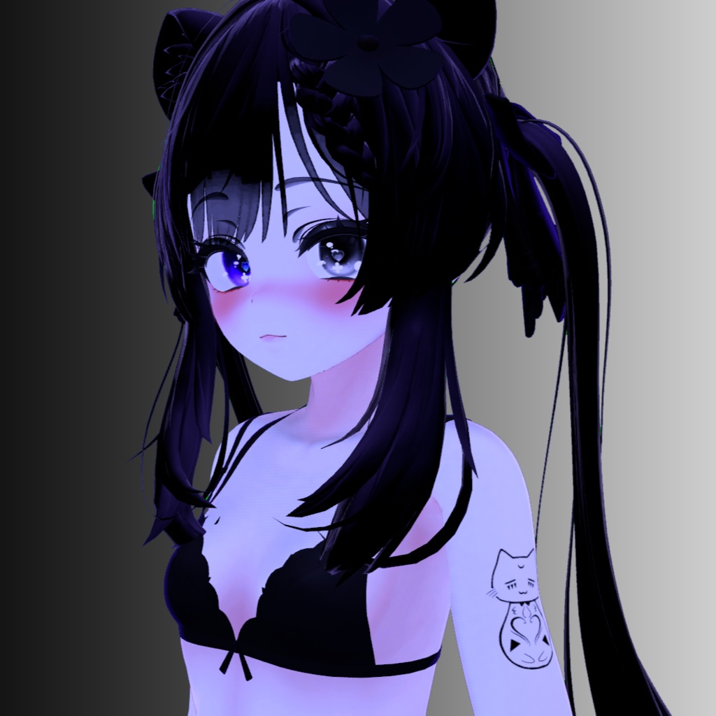 kh-o-kh[Neko Heart Tattoo] Cat Tattoo image