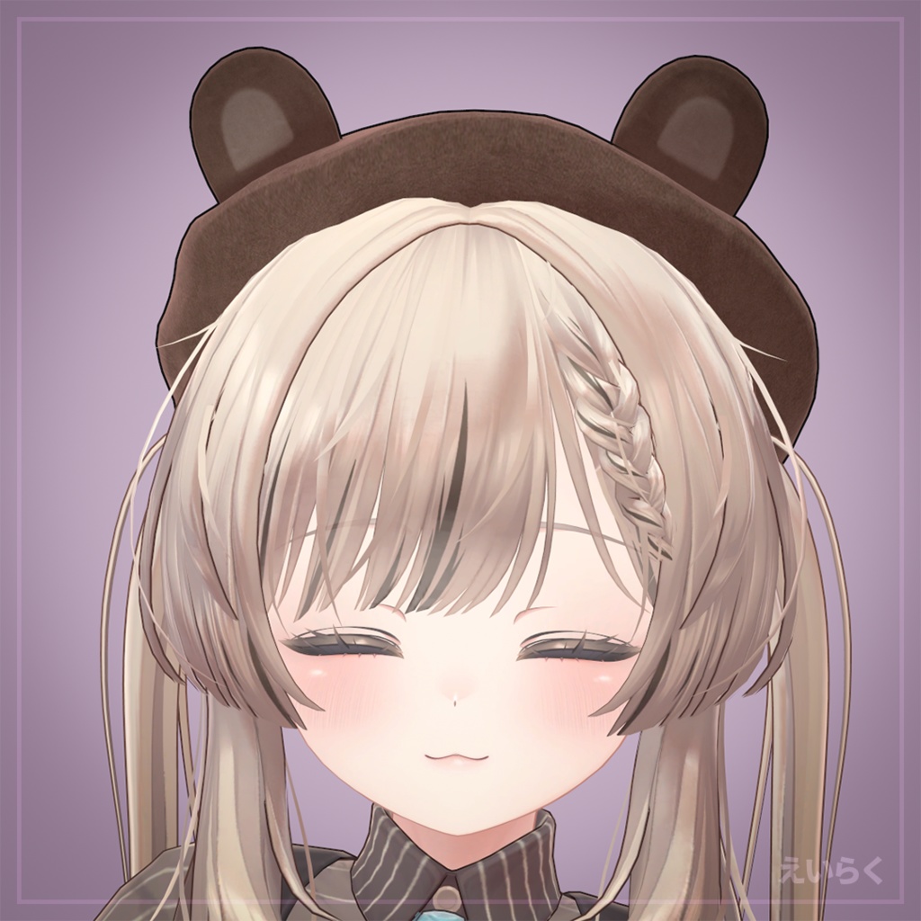 【VRChat想定】熊ベレー帽 Bear Beret Hat image