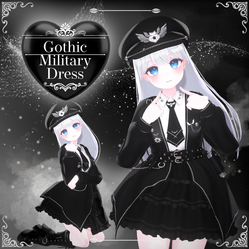 【LIME】 Gothic Millitary Dress image