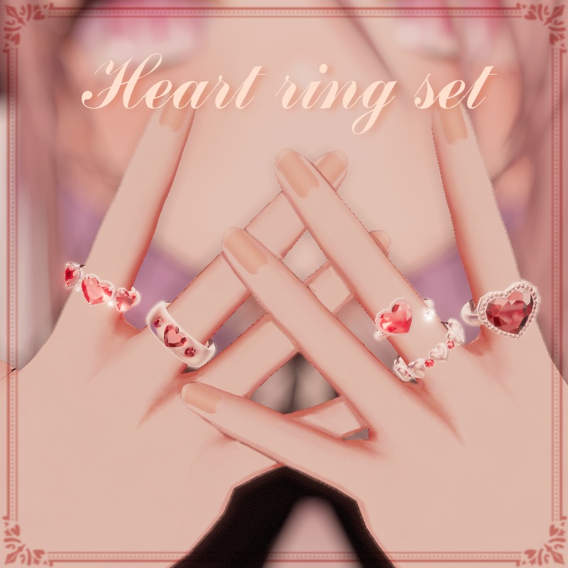 Heart Ring Set*5 types  5 colours image