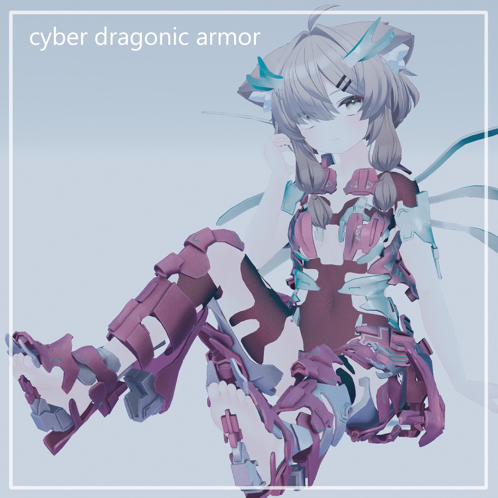 cyber dragonic armor【VRC】【5アバター対応】 image