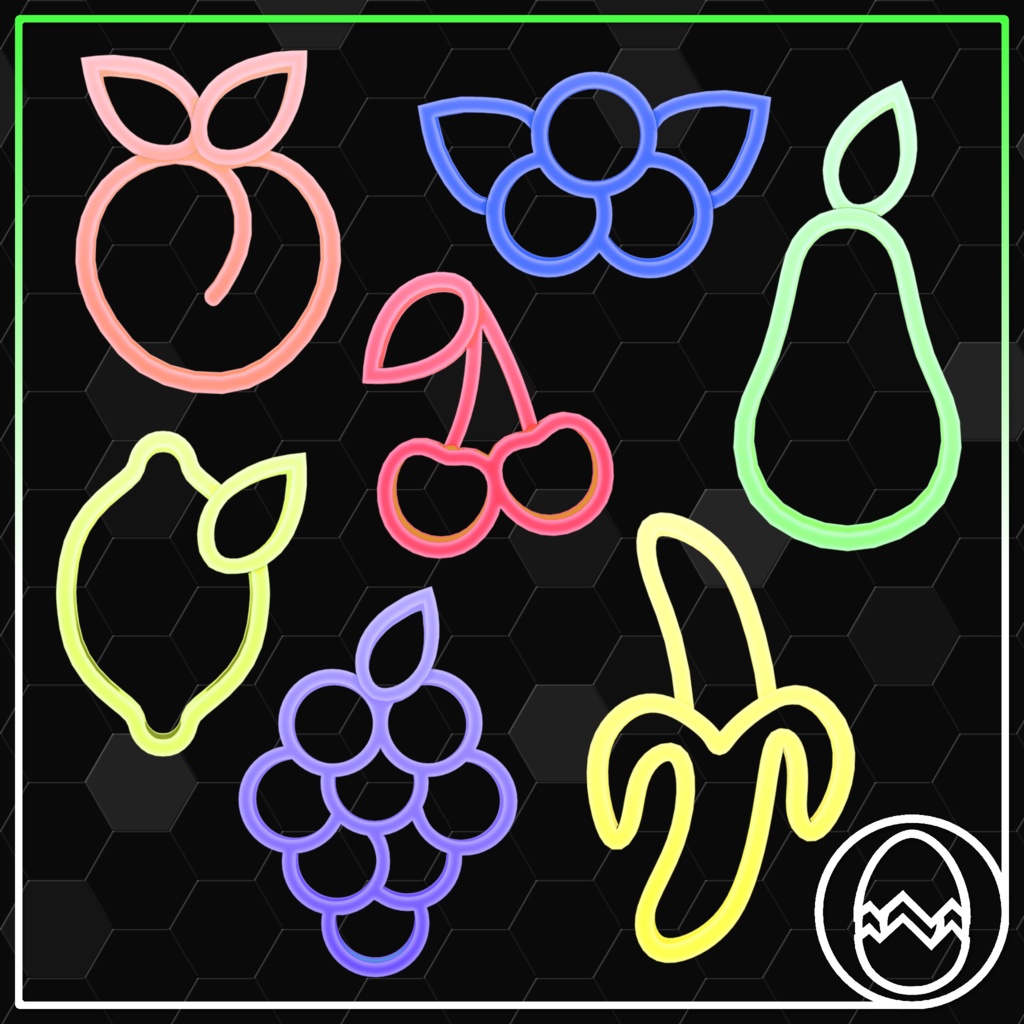 Neon Fruit Hairpins image