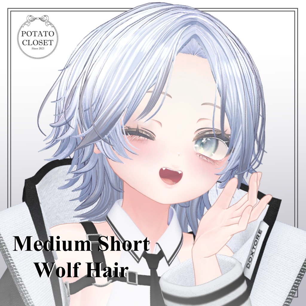 【9Avatar対応】Medium Short Wolf Hair【VRC想定】 image