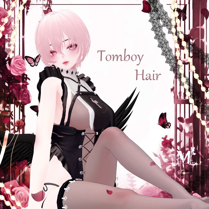 🖤 Melling " Tomboy Hair " 【5アバター対応 🖤 Liltoon / VRChat】🖤 image