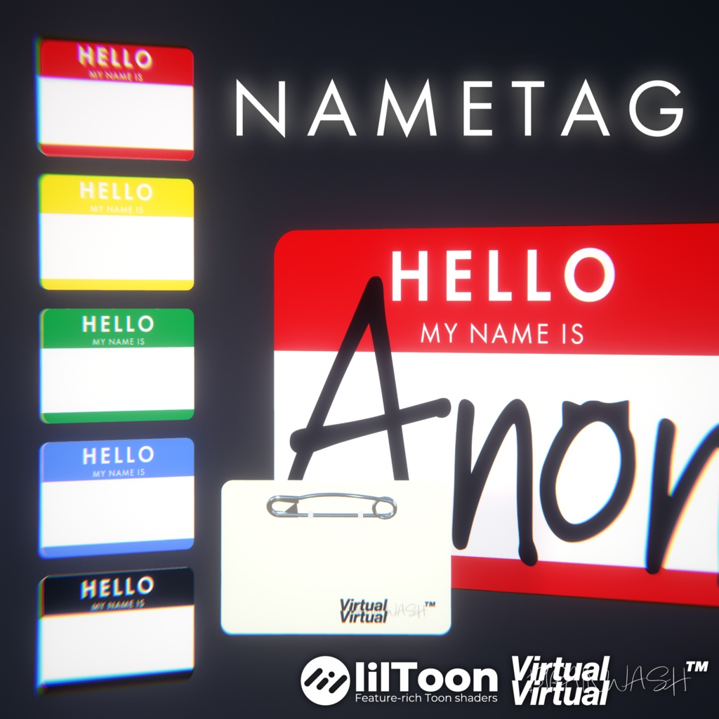 Hello my name is … NAME TAG【VRChat想定】 image