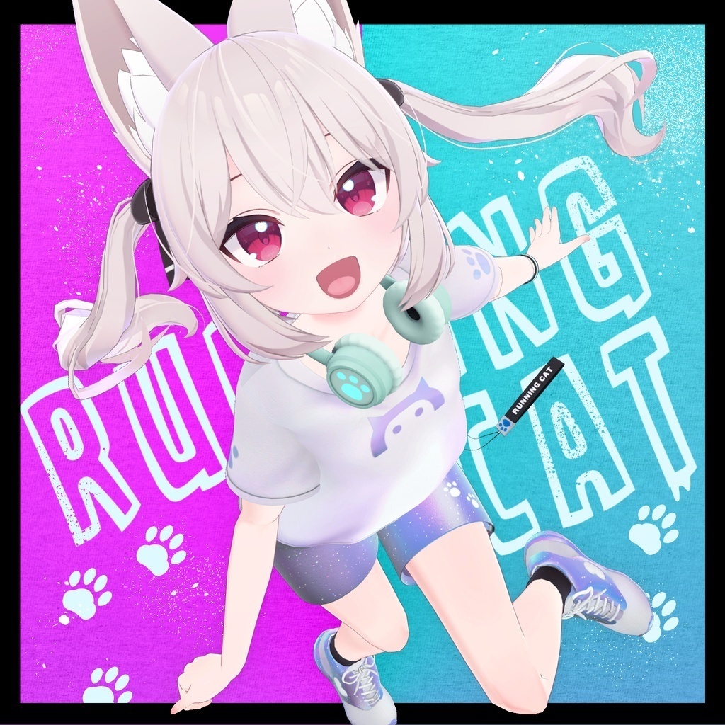 Running Cat Sports Coordinate Set #MeltyWear image