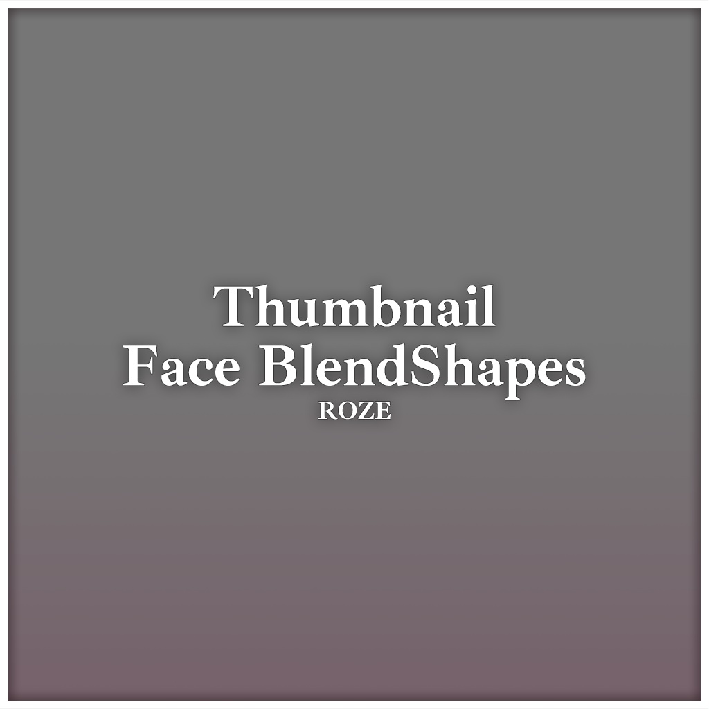 【Face Blendshapes】 image