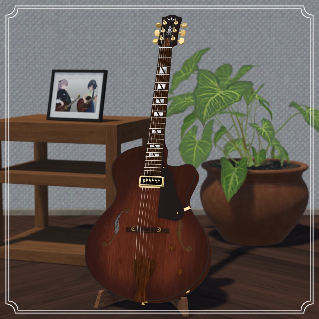Romana ロマーナ archtop guitar 3Dmodel image