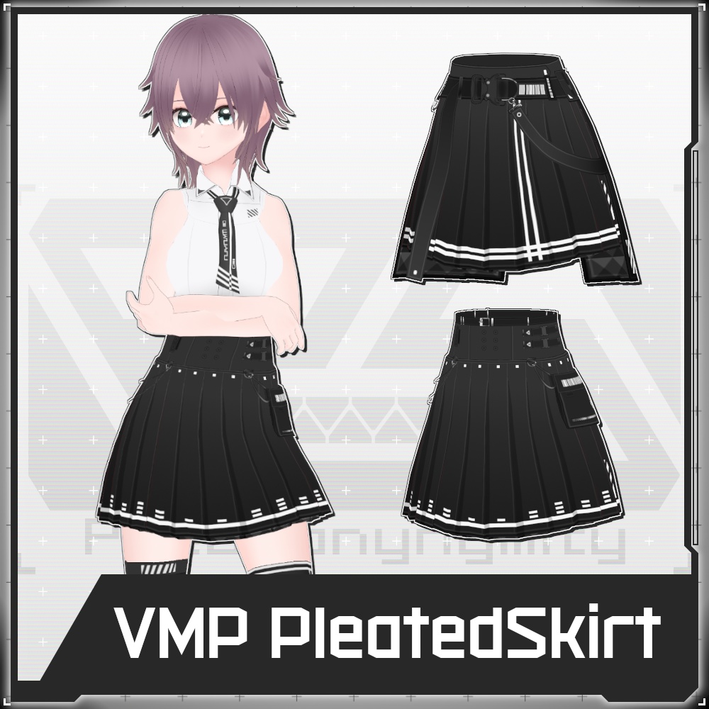 【Free/無料】VMP PleatedSkirt【VRoid】 image