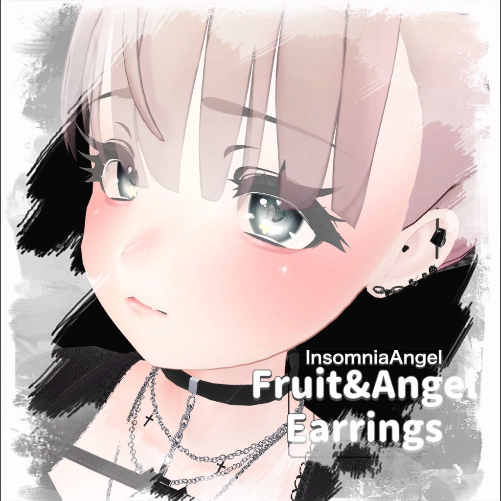 🍒9アバター対応🎀フルーツ＆天使の羽根ピアス🍒 image