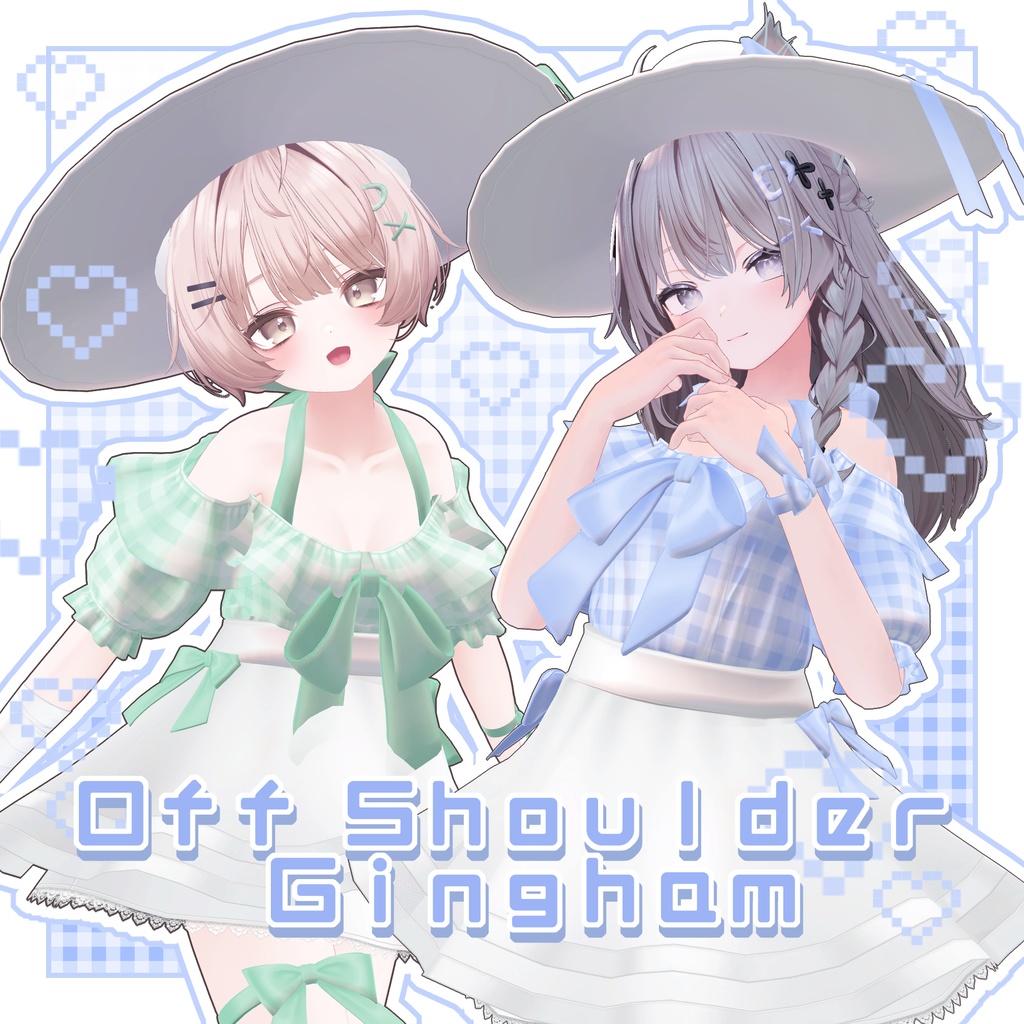 off shoulder gingham【8アバター対応】 image