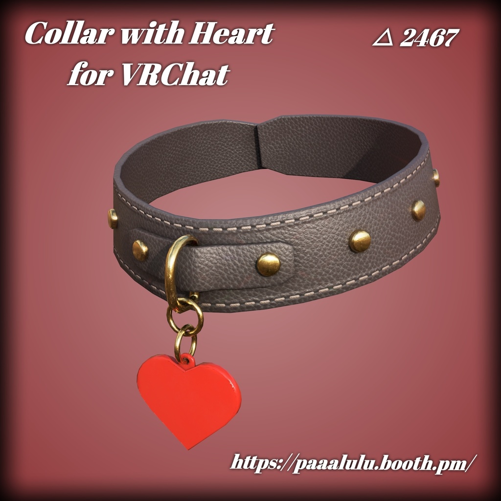 Collar with Heart for VRChat ハートカラー image