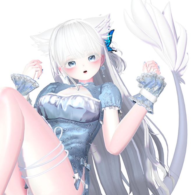 髪の毛みたいなケモ耳とよくわからないおまけの尻尾 image