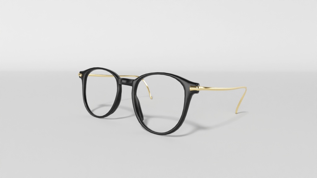 ボストン眼鏡 Black & Gold image