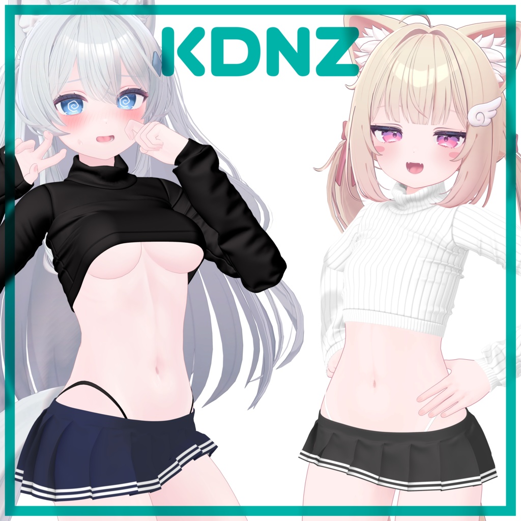 「シフォン | ライム」Croptop Turtleneck Sweater for Chiffon & Lime image