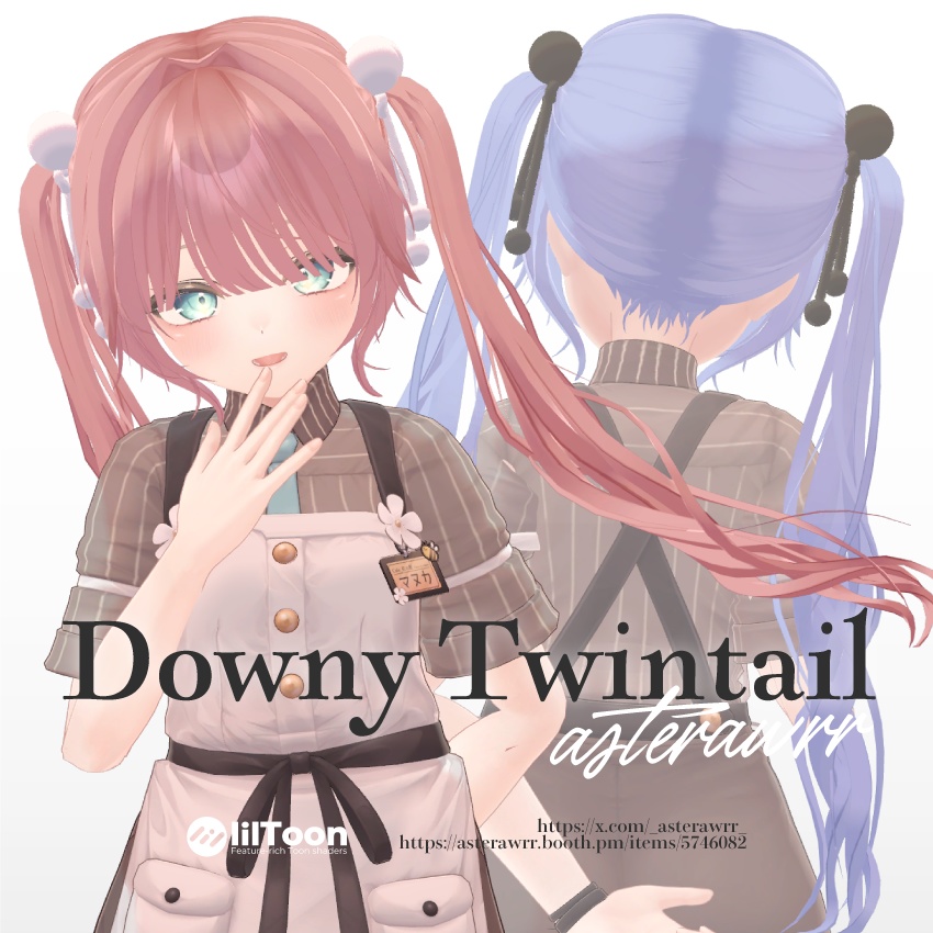 Downy Twintail【VRChat想定】 image
