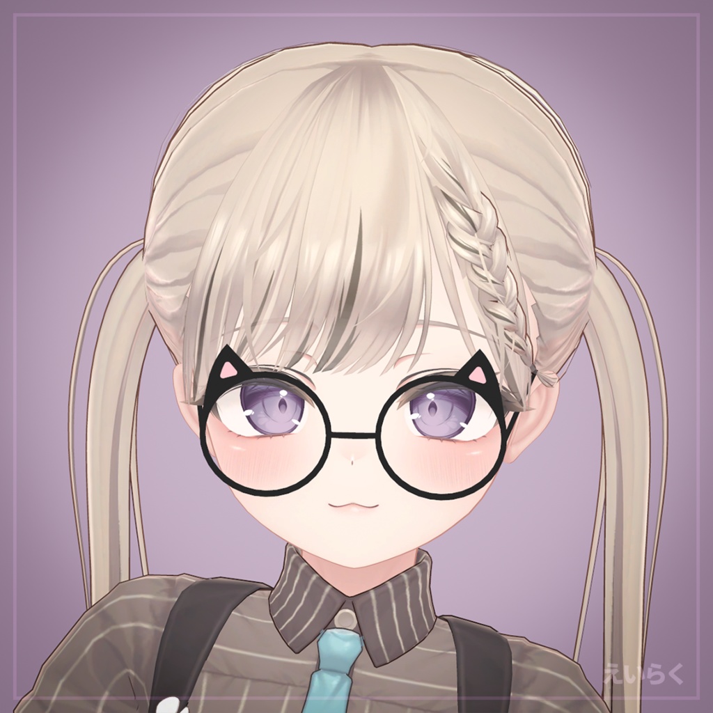 【VRChat想定】猫メガネ Cat Glasses image