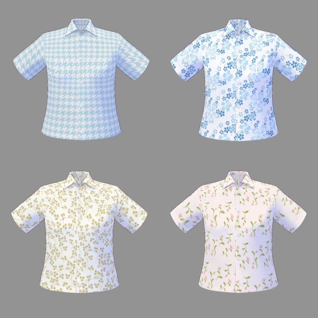 【無料 / Free】半袖レトロ柄シャツ Patterned shirts image