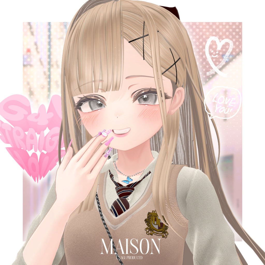 [VRC Hair+Nail] 2WAY G4L Hair image