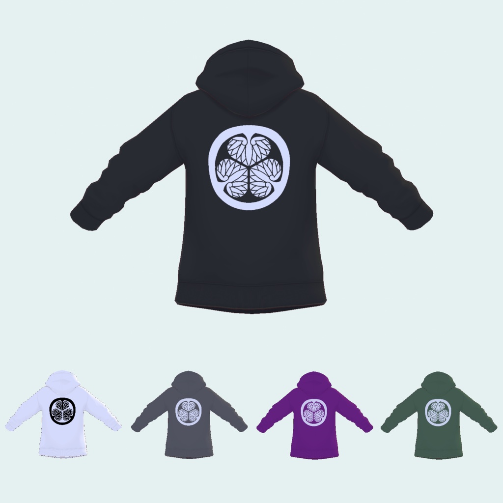 【無料 / Free】徳川家 家紋パーカー　Tokugawa Shogun hoodie 【葵の紋】 image