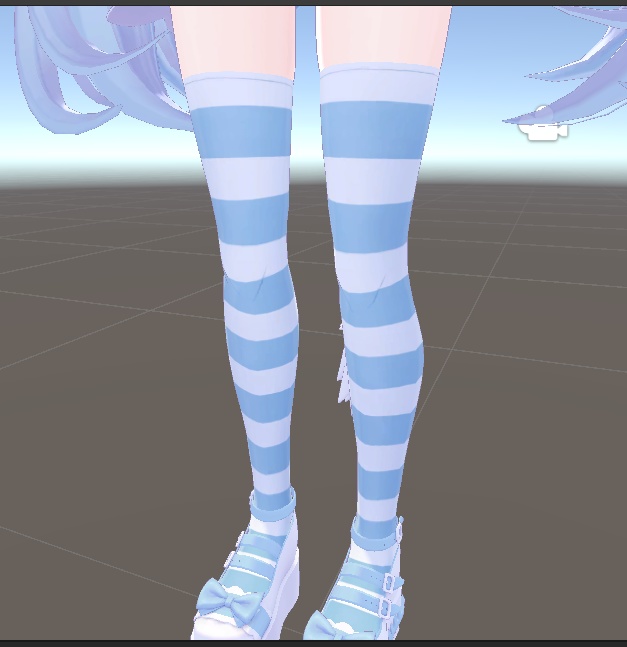 あのめあちゃん用　オーバーニーソックス左右揃えFBXデータ image