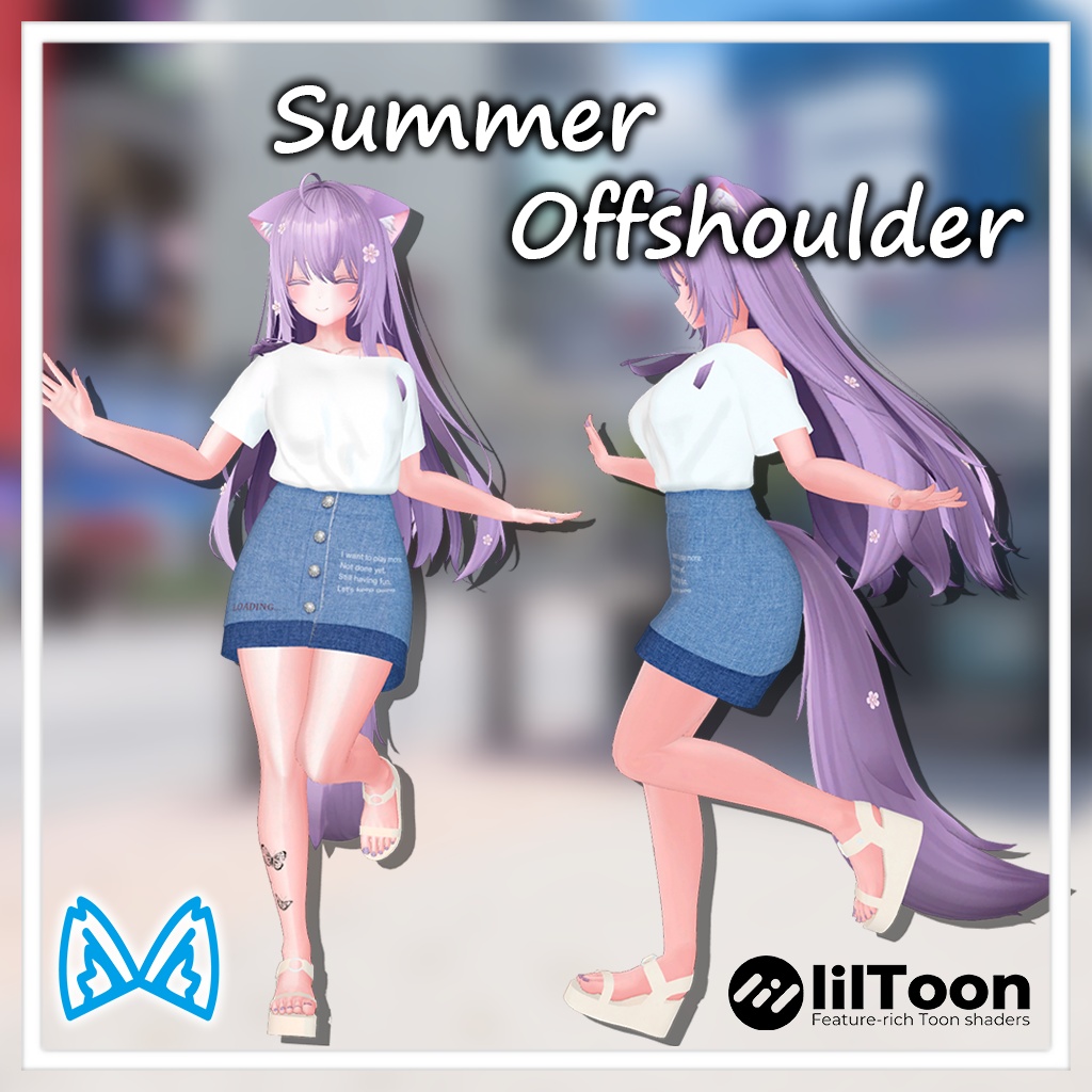 【VRChat】夏のオフショルダー[MA対応,萌ちゃん対応] image