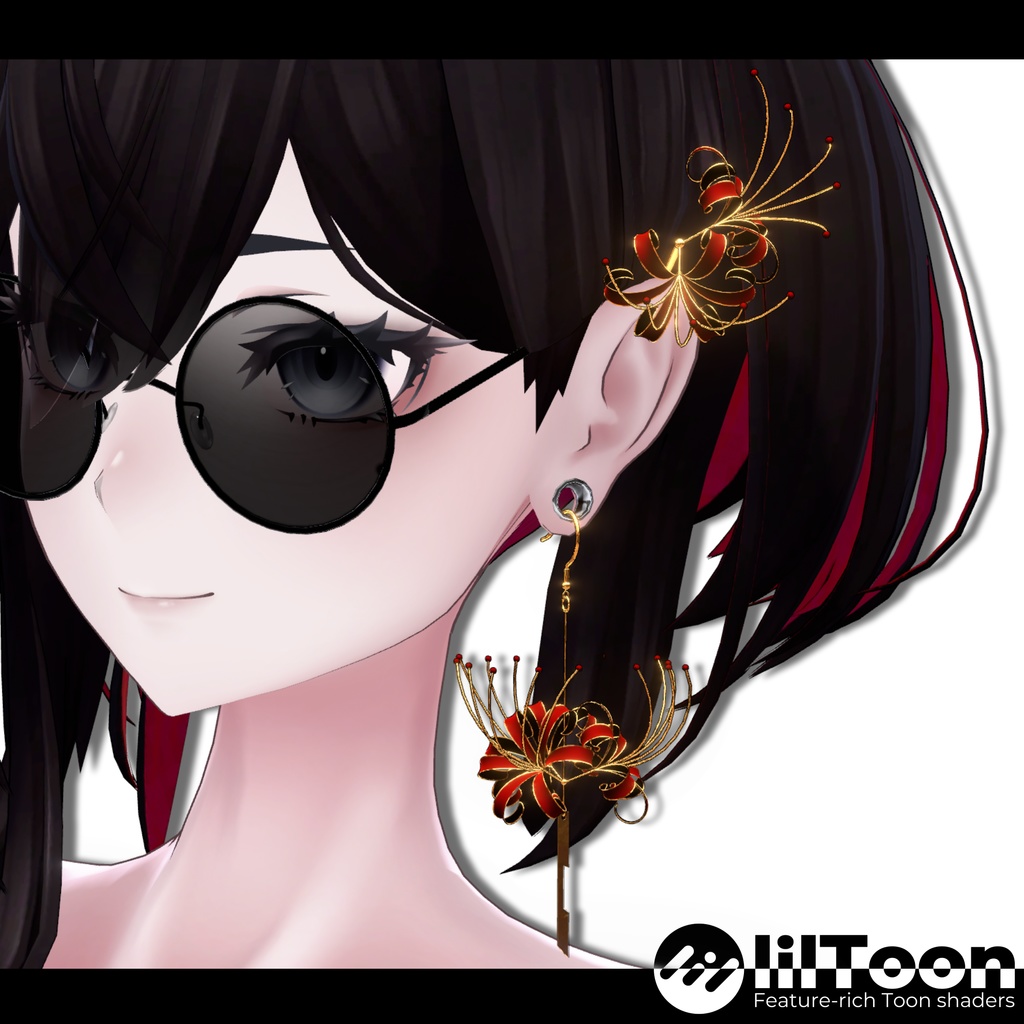 Red spider lily | Lycoris radiata - Accessories (Earring, Hair Ornaments) [ 彼岸花 | ヒガンバナ - アクセサリー (イヤリング、髪飾り) ] image