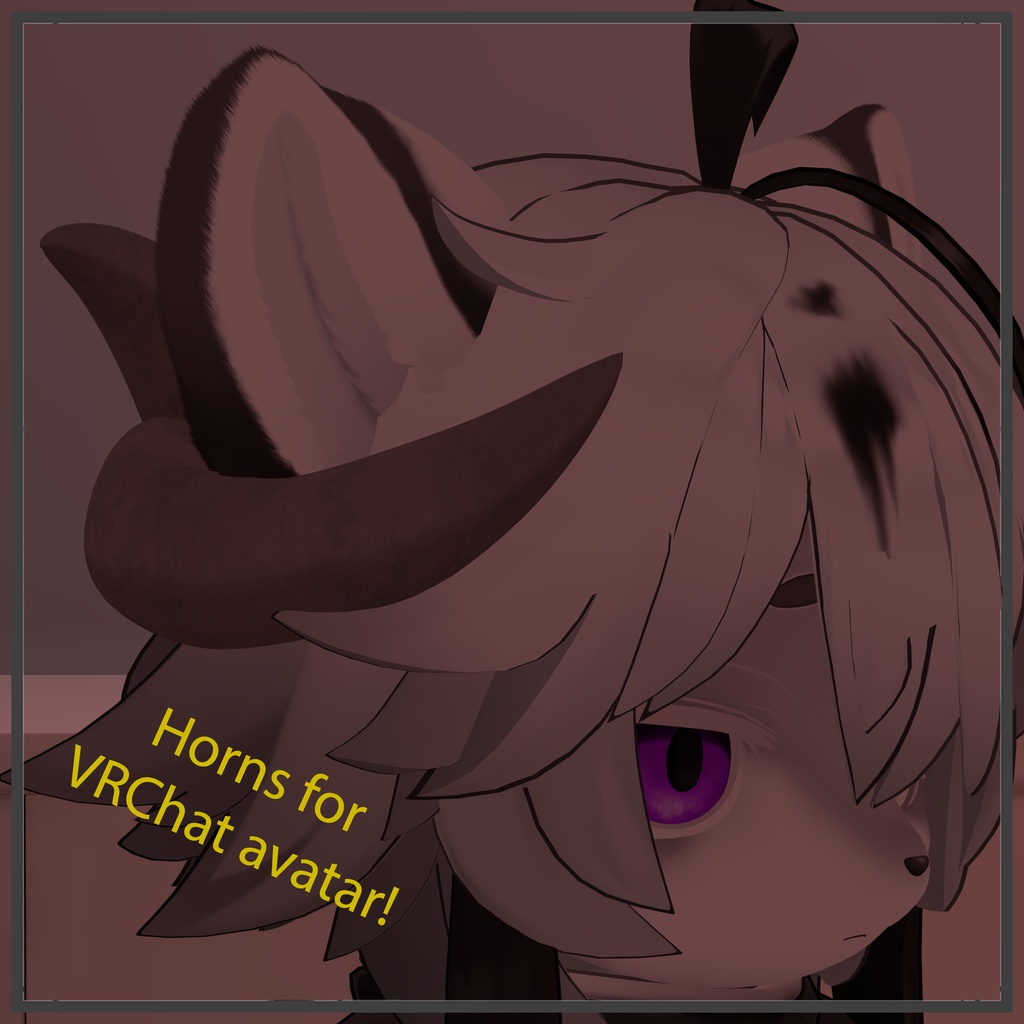 Horns for VRChat avatar-VRChatアバター用ホーン 《FREE》 image