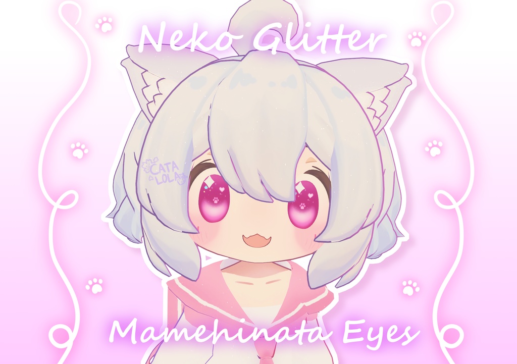 VRChat Neko Glitter Eye Texture for Mamehinata /mamehinata image