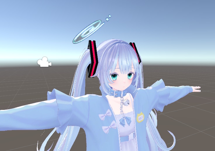Miku-inspired hair clip for VRC avatars image