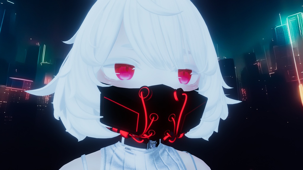 サイバーっぽいマスク【Velleちゃん対応】【Modular Avatar対応】 image
