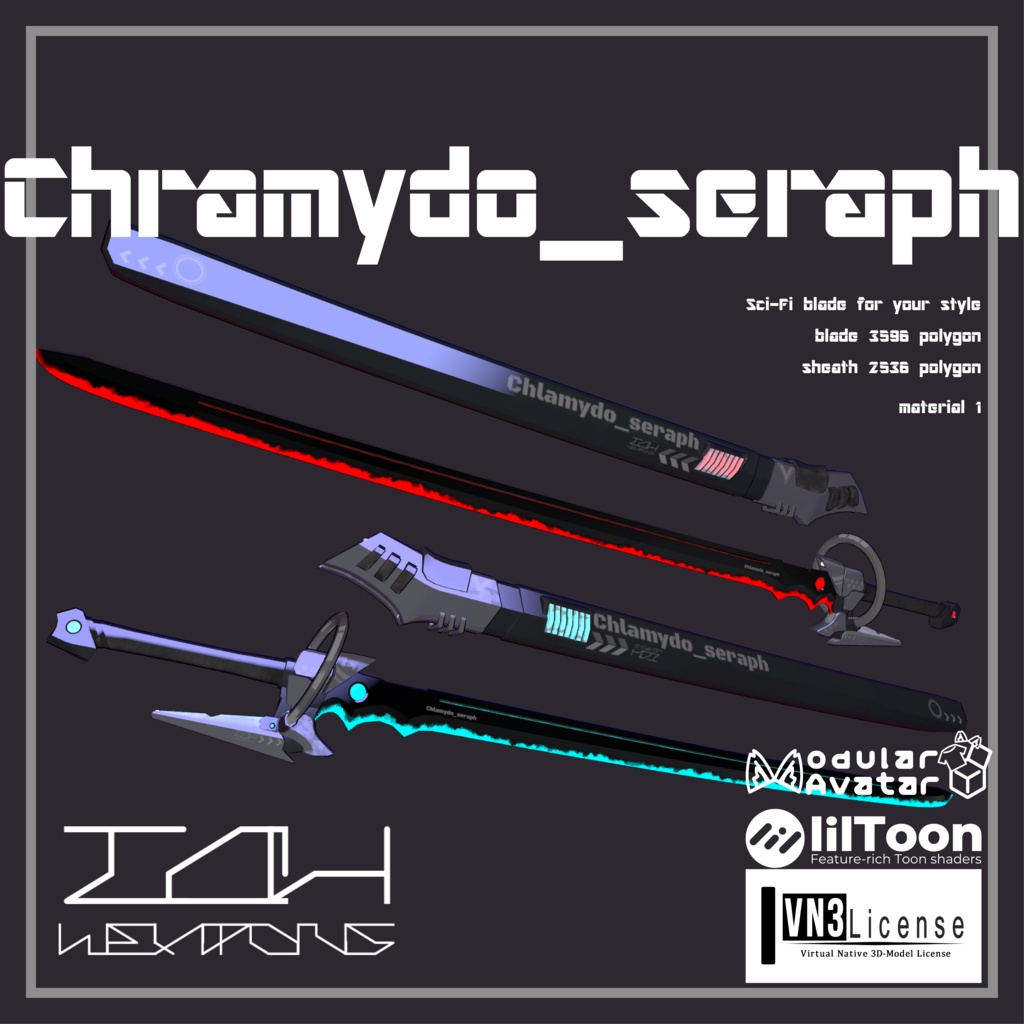 3D model "Chlamydo seraph" MA compliant. Designed for VRC image