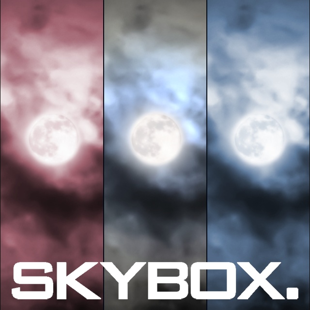 月と雲のスカイボックス image