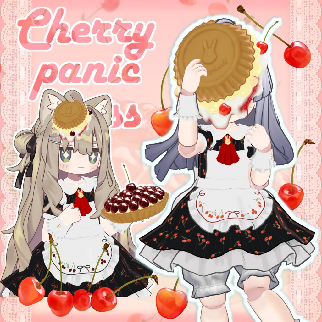 【ネヴリー・まめふれんず対応】Cherry panic dress【VRChat】#Marie_Merry image
