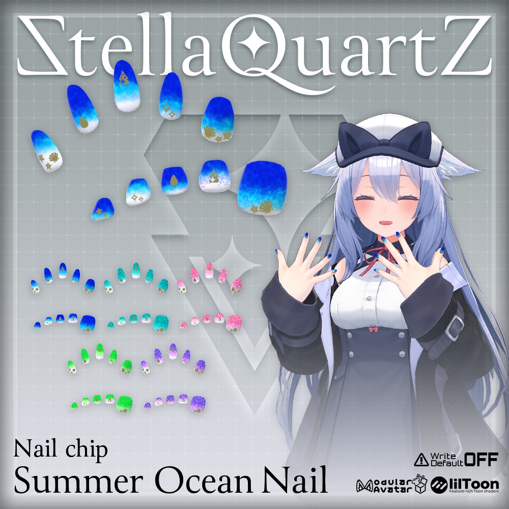 Summer Ocean Nail image