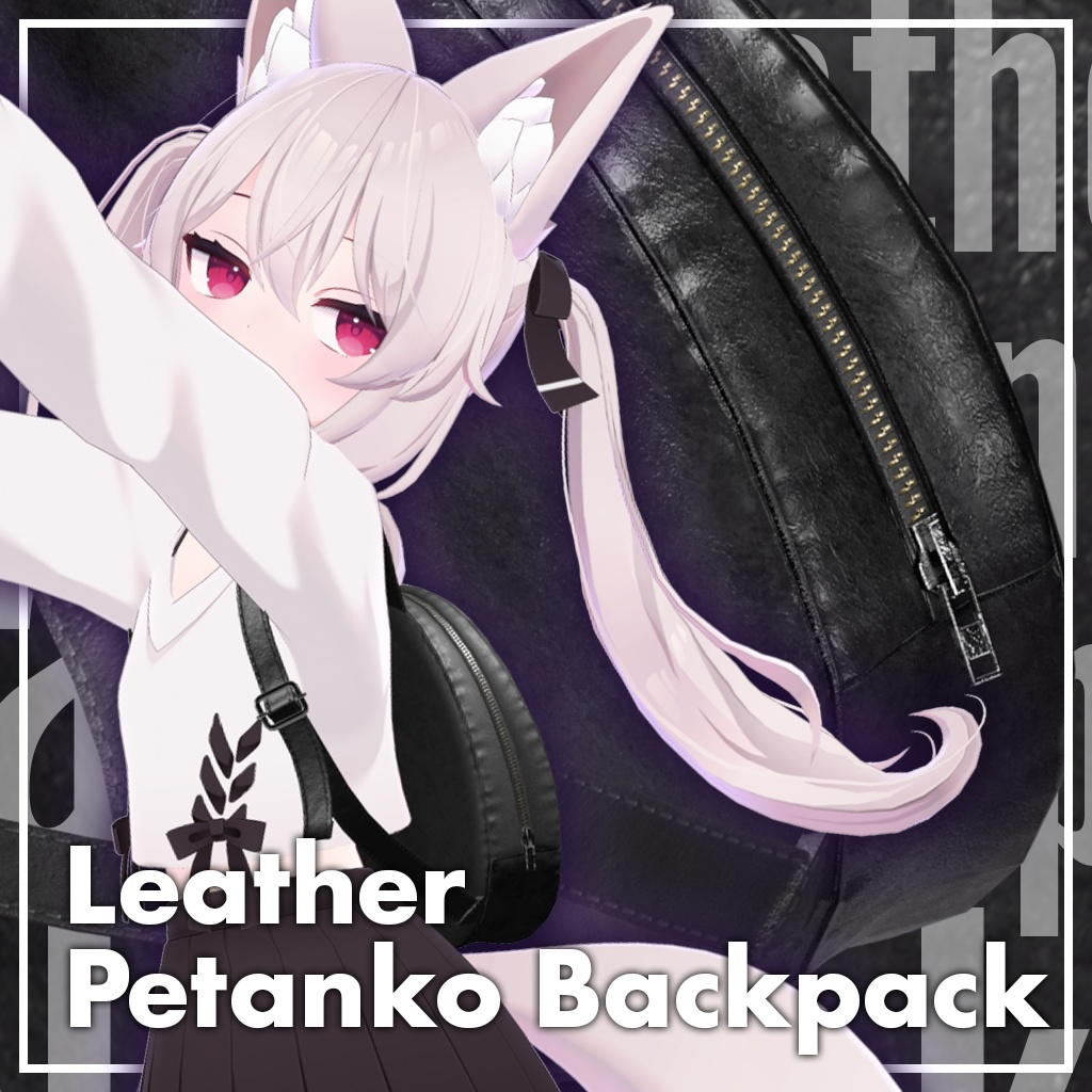 [Adjustable with bone] Leather flat bag image