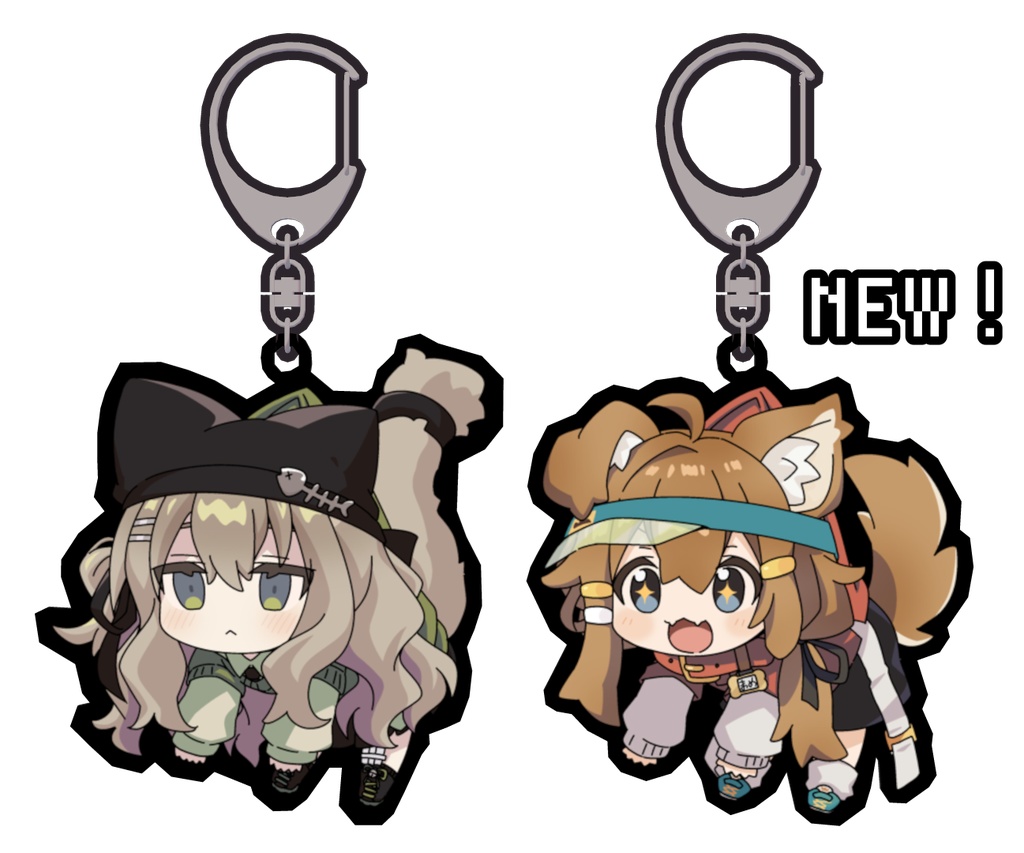 【VRChat向け】まめひなた＆キプフェルストラップ【色改変可】 image