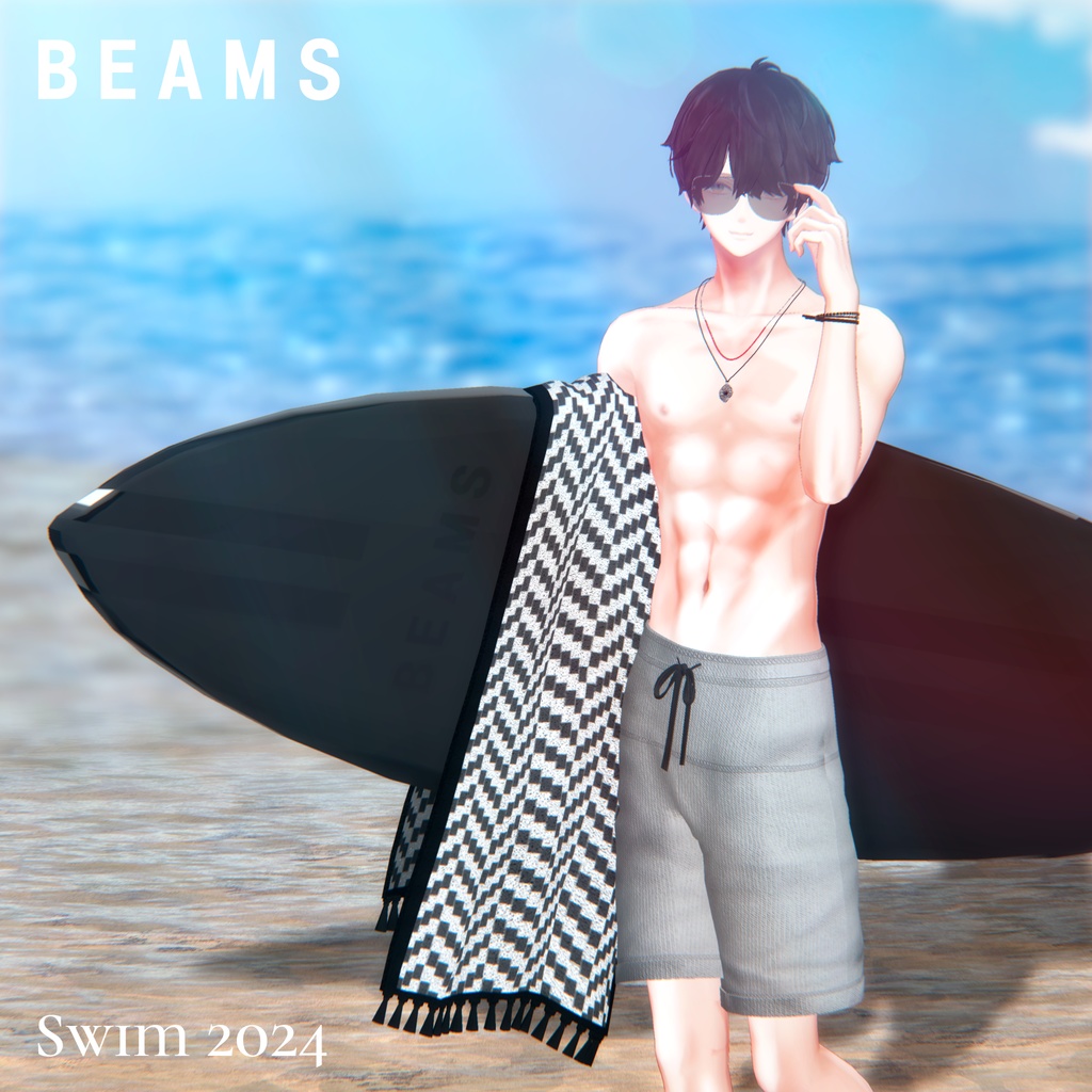 [4-piece set] Swim 2024 (Men's) by BEAMS with Melty Lily  [VR exclusive] image