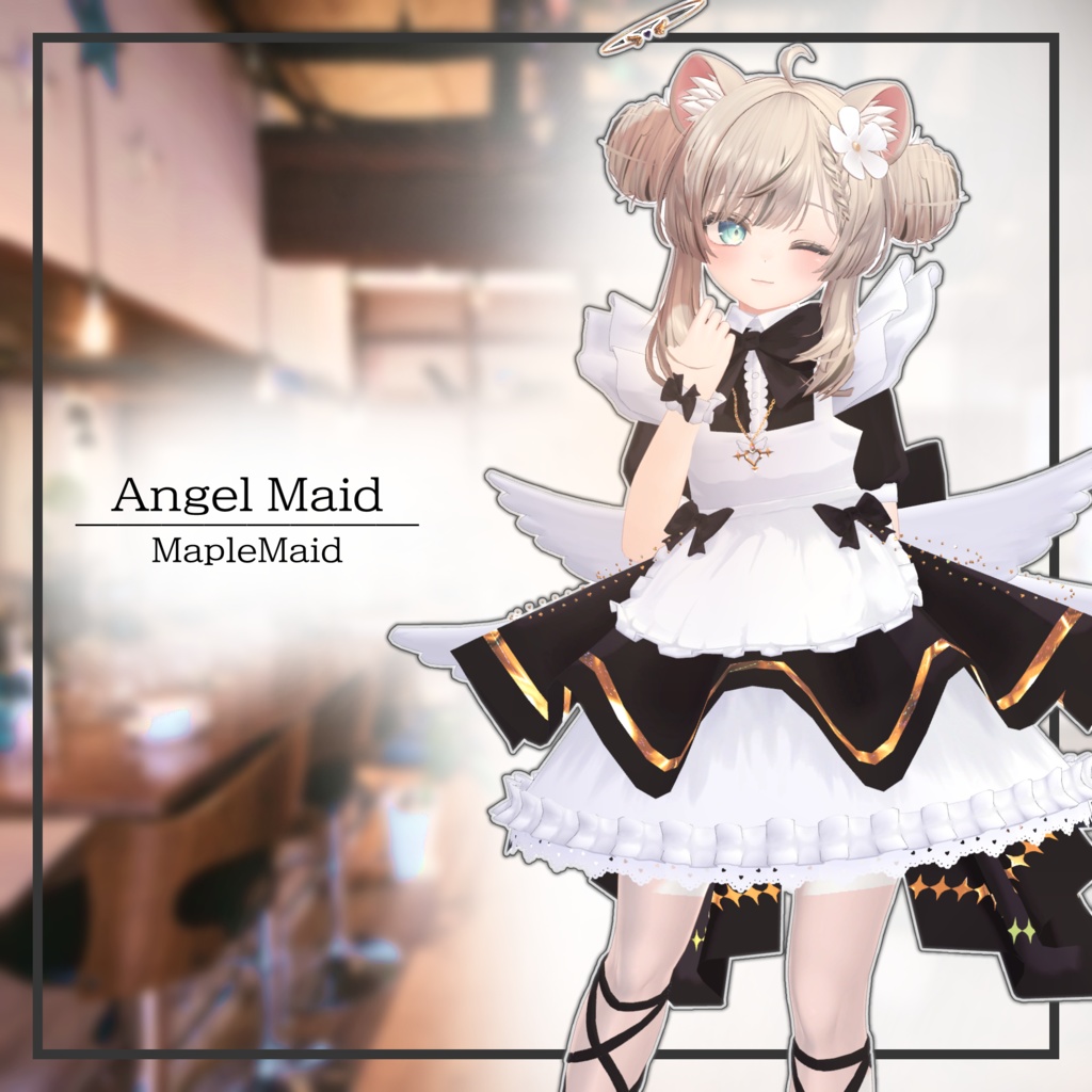 天使メイド【複数アバター対応】【VRChat用衣装】 image
