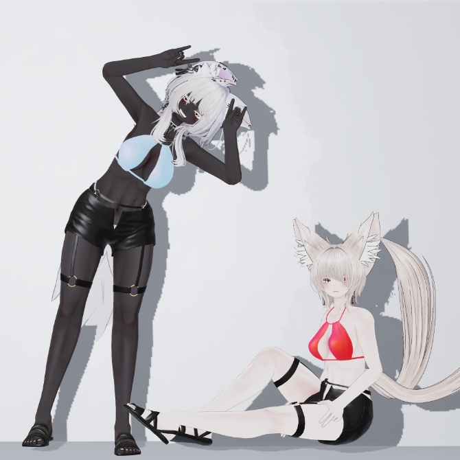 【仙猫_豺狼対応】水着+ホットパンツ【MA設定済み】 image