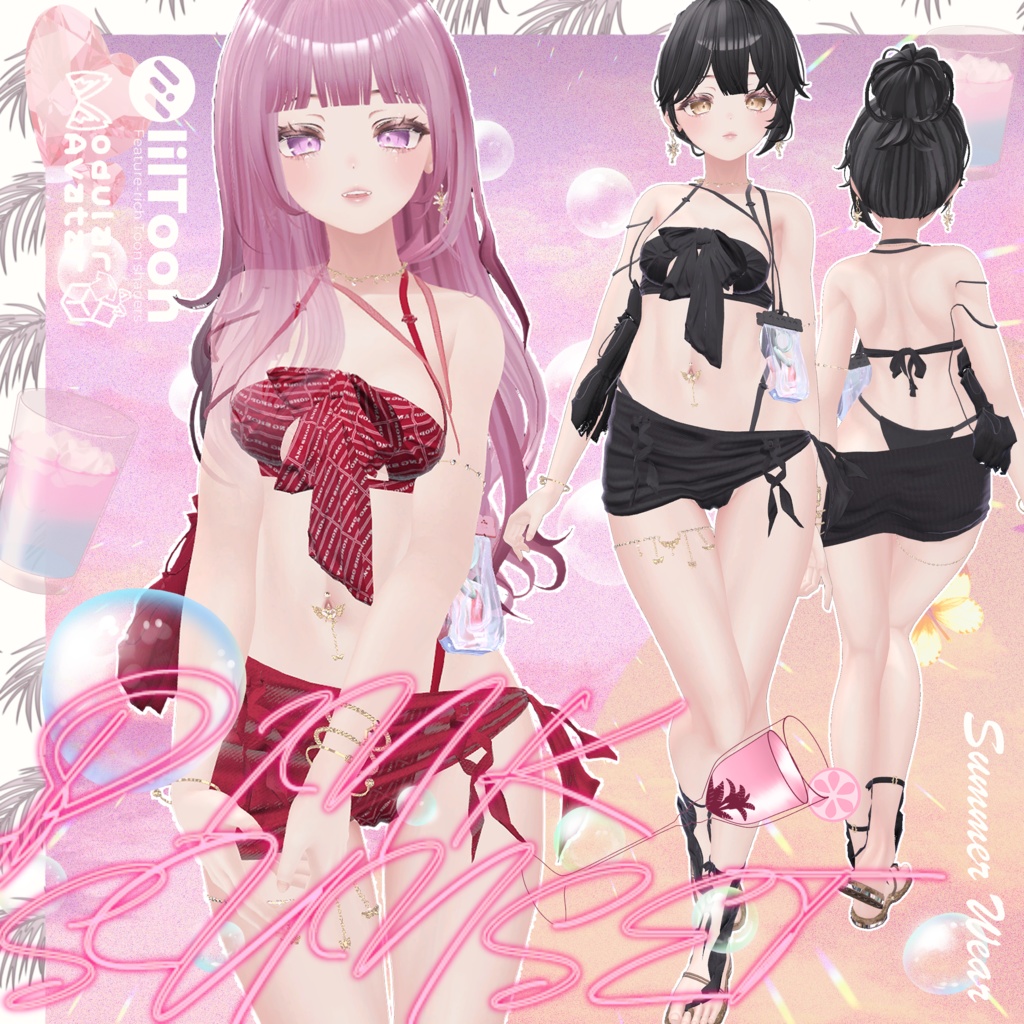  [4 avatar] Swim suit -PINK SUNSET- image