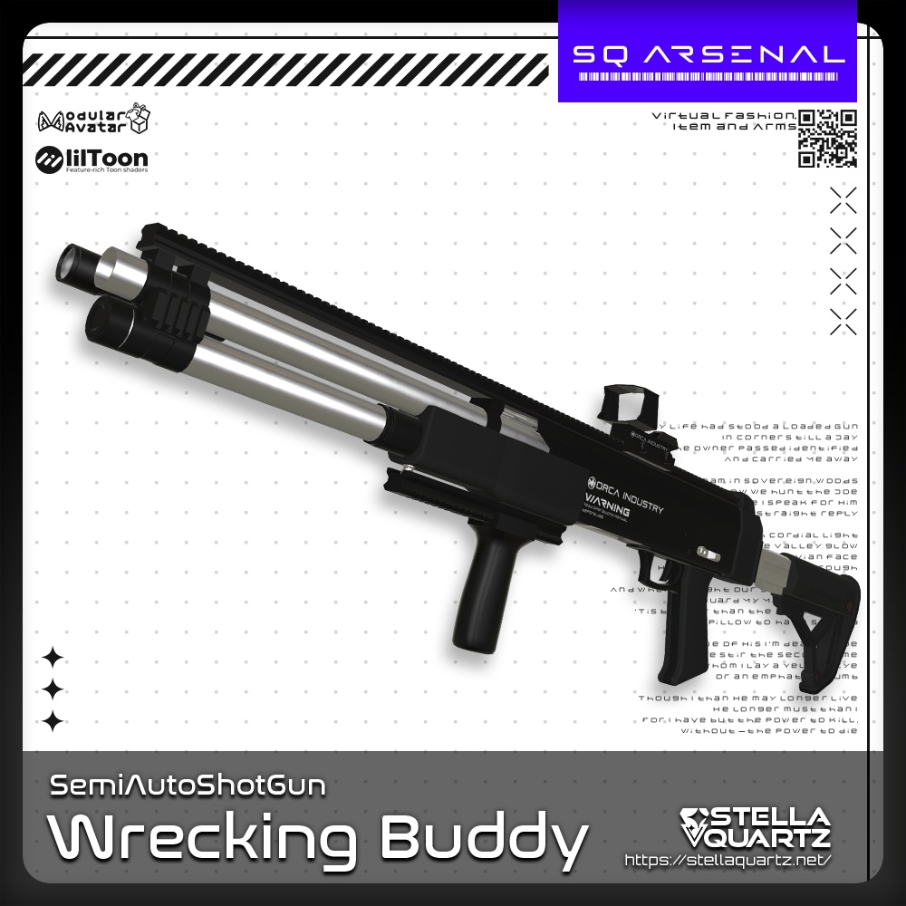 【ギミック付き3Dモデル】ORCS4-1206_WreckingBuddy-レッキングバディ-【セミオートショットガン】 image