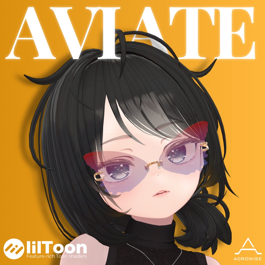 【VRChat向けアクセサリー】Aviate（サングラス） image
