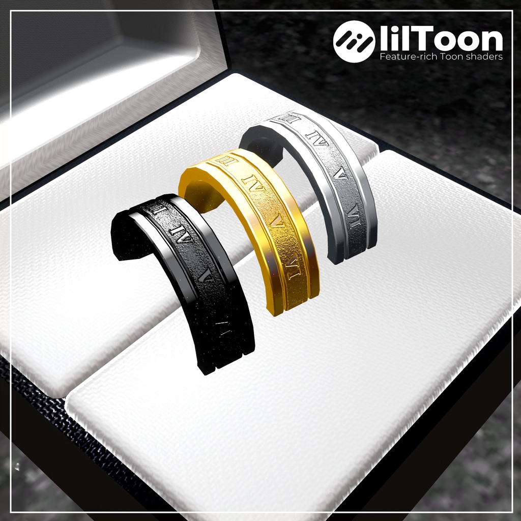 【VRC想定 / 無料】 ローマの指輪 Rome Rings Set image