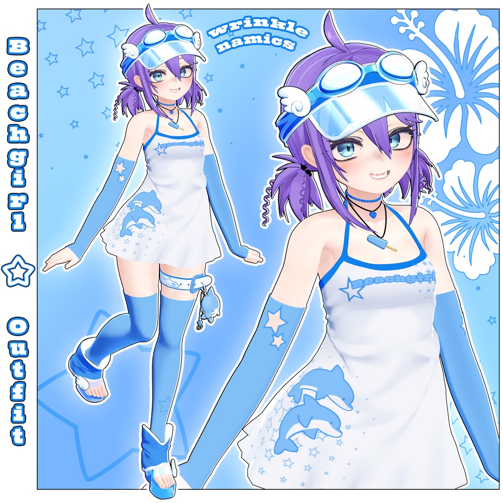 🐬 Beachgirl Outfit + Hairstyle - Manuka base image