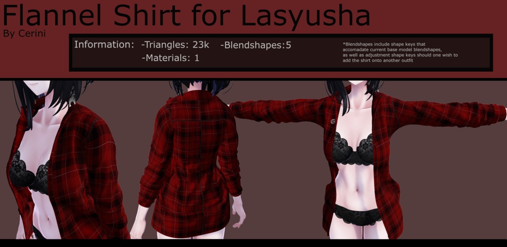 Flannel Shirt for Lasyusha and Moe image