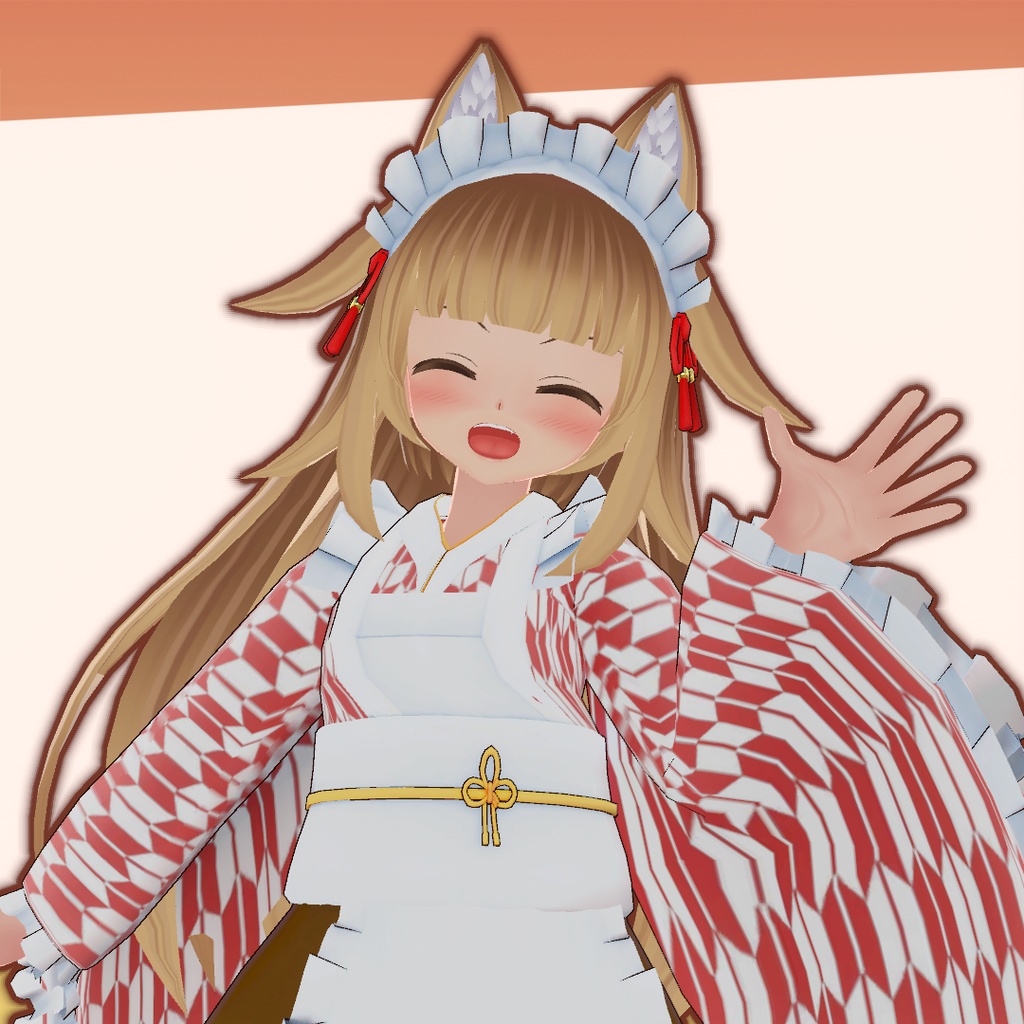 響狐リクちゃん1.6専用 和メイド服 image